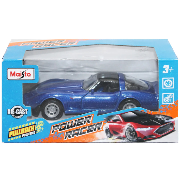 Carros Coleccionable A Escala 1/36 Chevrolet Corvette Azul