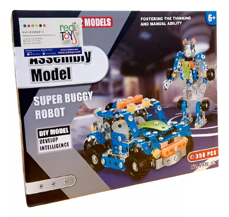 Juego  Construcción 2 En 1 Metalico 356 Piezas Niños