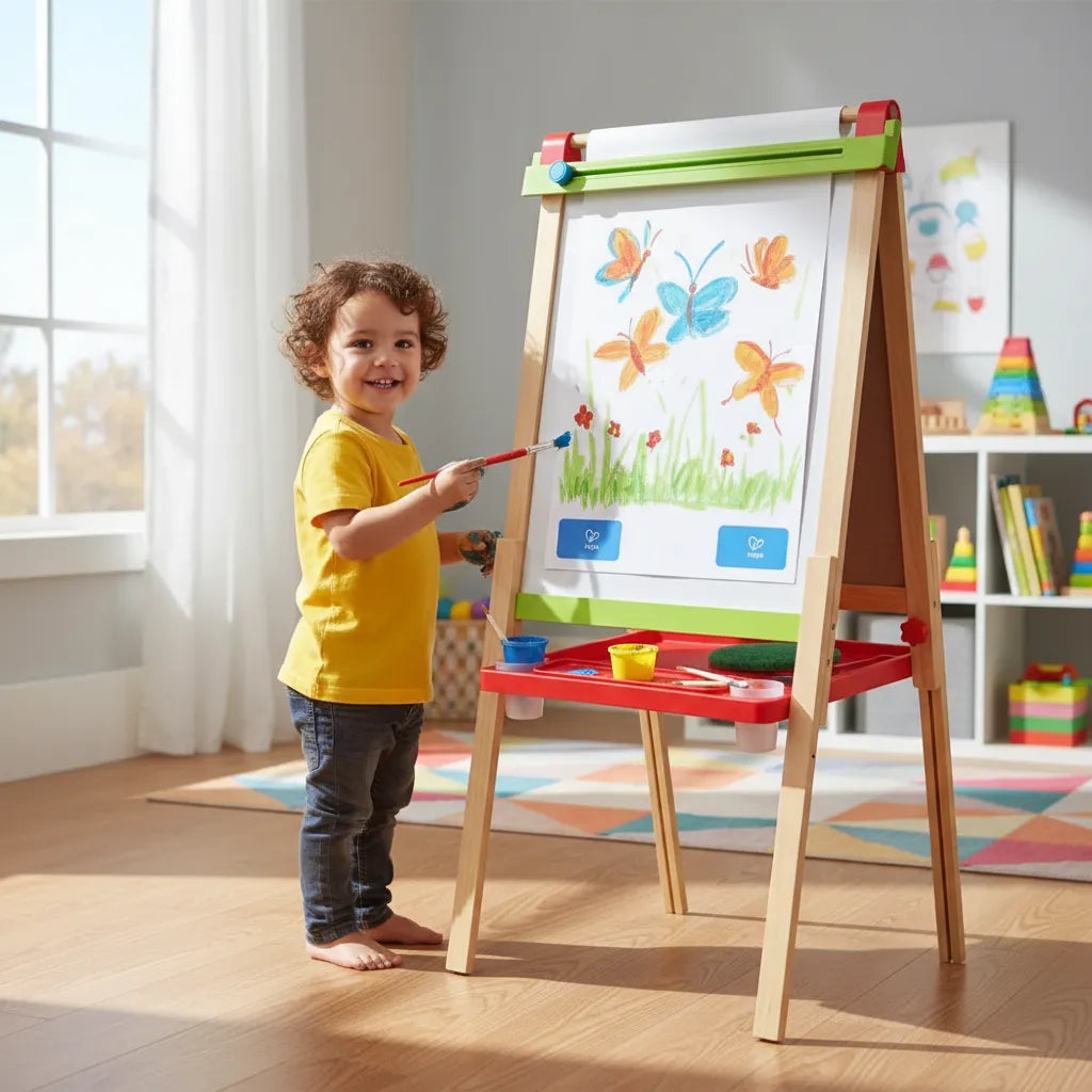 Juguete Tablero De Madera Infantil Doble Cara Para Niños
