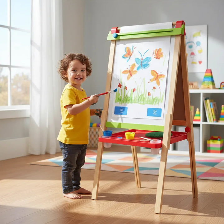 Juguete Tablero De Madera Infantil Doble Cara Para Niños