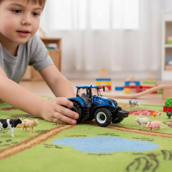 Tractor A Escala Massey Ferguson azul