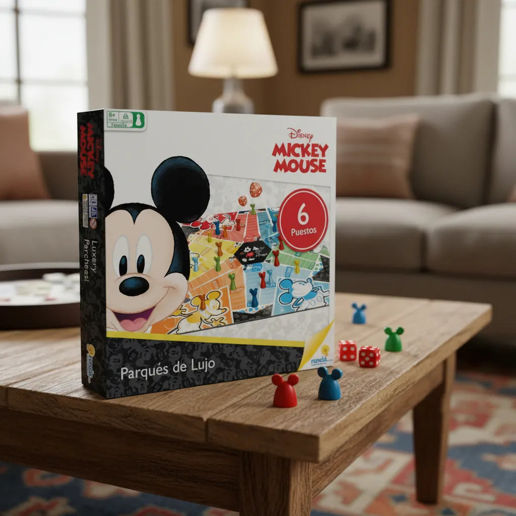Juego De Mesa Parqués De Lujo Mickey Mouse