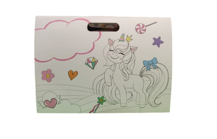 Libro Colorear Con 200 Stickers unicornio Niños