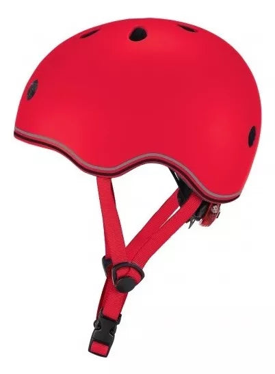 Casco Para Niños Con Luces Ajustable Rojo