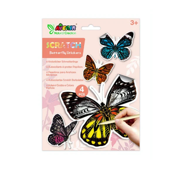 Juego Stickers Mariposas Para Rascar Niños