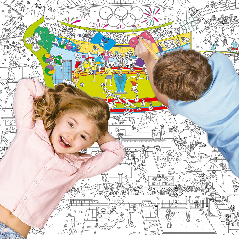 Poster Para Colorear De olimpicos Para Niños niñas
