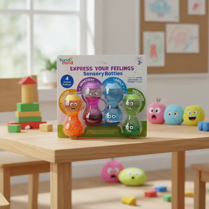 Juego Botellas Sensoriales Emocionales Para Niños