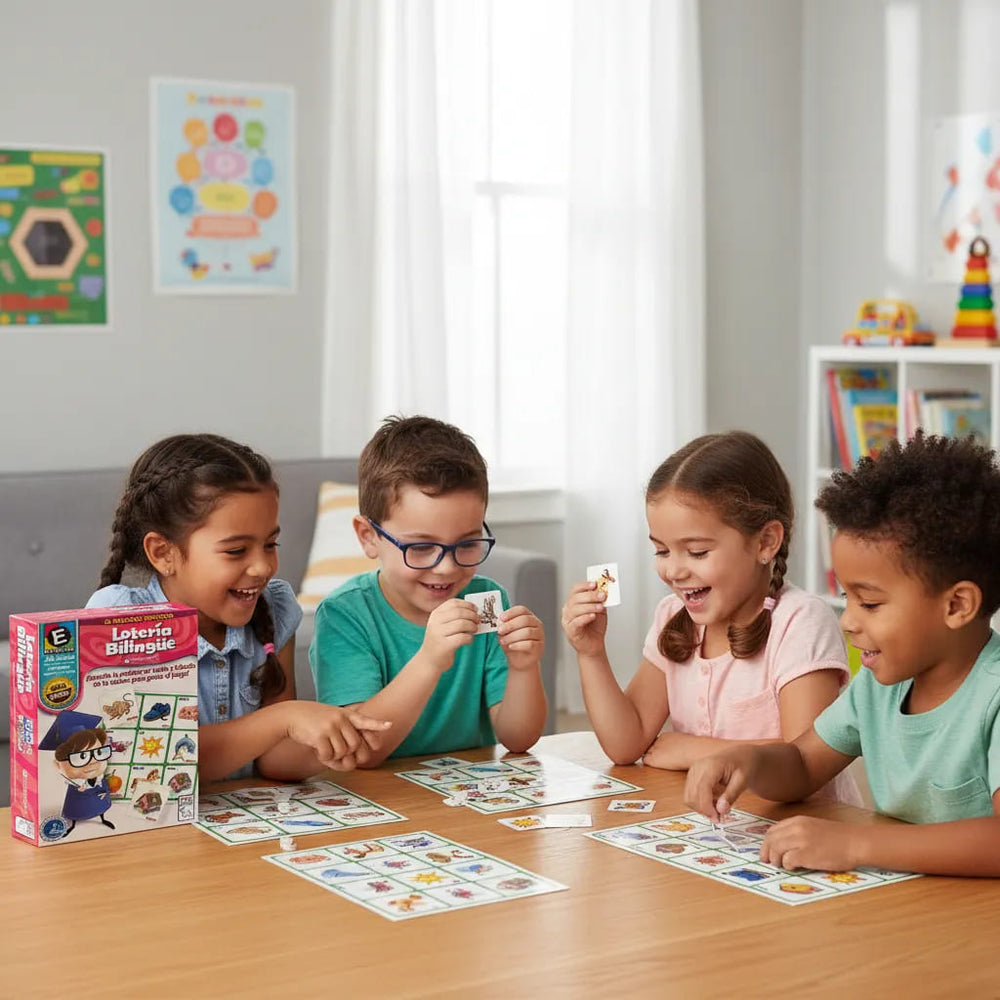 Juego De Mesa Educativo Lotería Bilingüe niños
