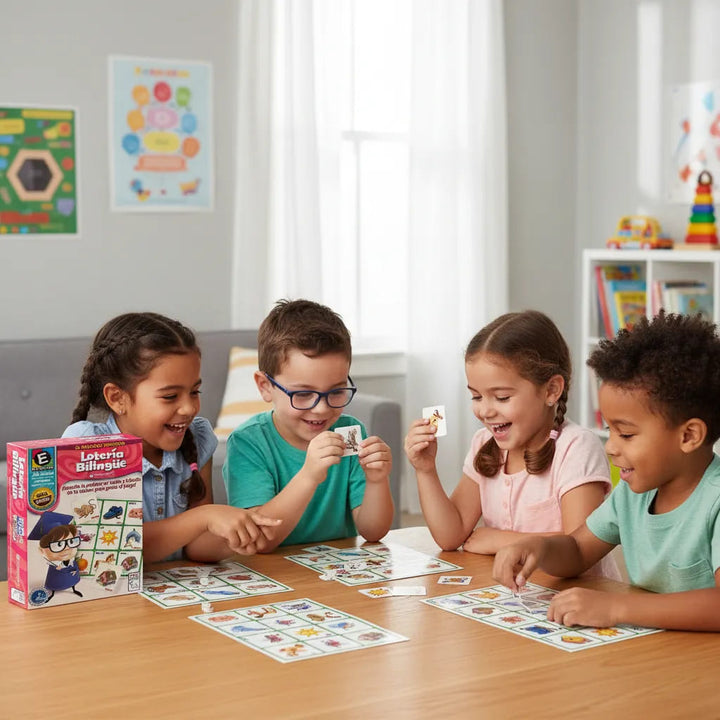 Juego De Mesa Educativo Lotería Bilingüe niños