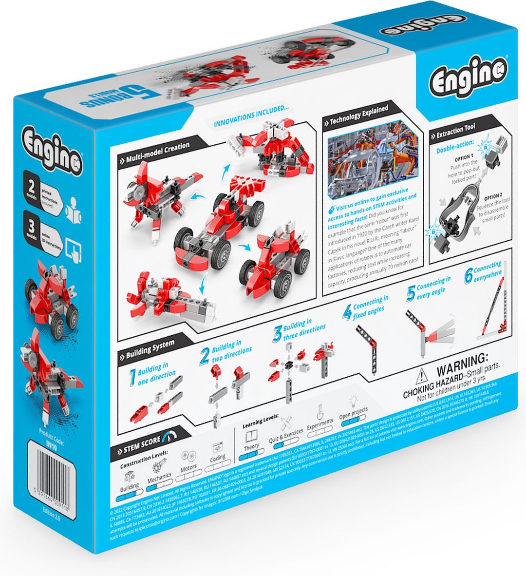 Juego De Construcción Carro Carreras 5 En 1