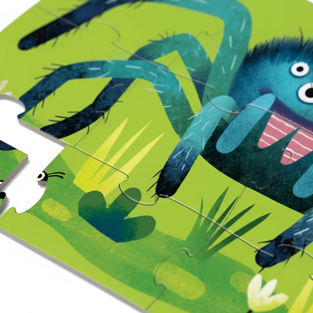 Rompecabezas de araña Divertida 12 Piezas Para Niños