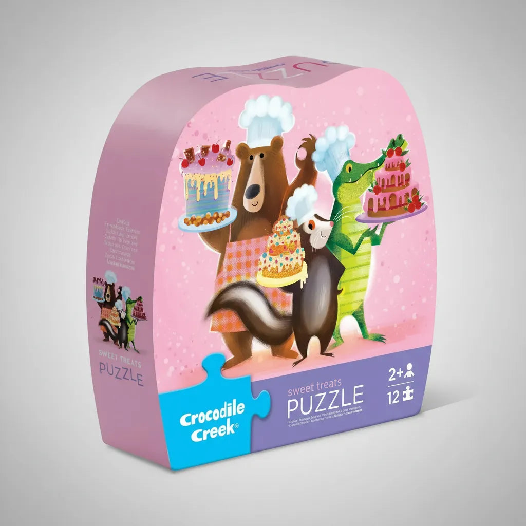 Rompecabezas Diseño Postres 12 Piezas Para Niños