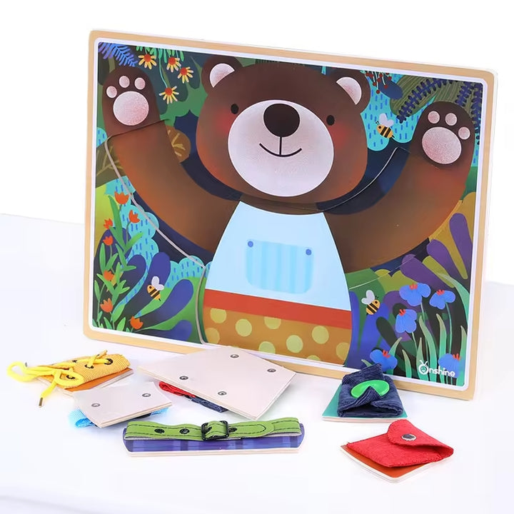 Rompecabezas Motricidad Oso De Madera Niños