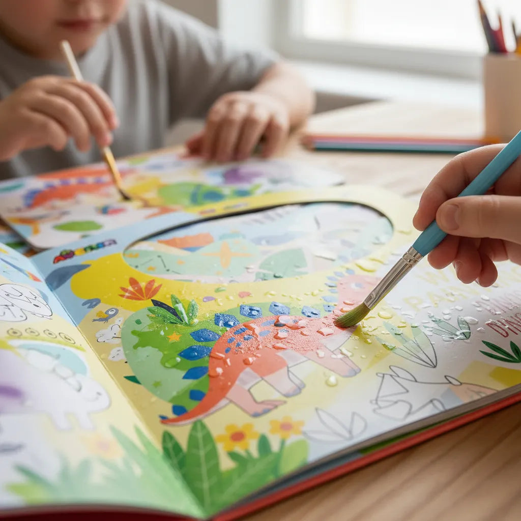 Libro Magico Para Pintar Con Agua Dinosaurios