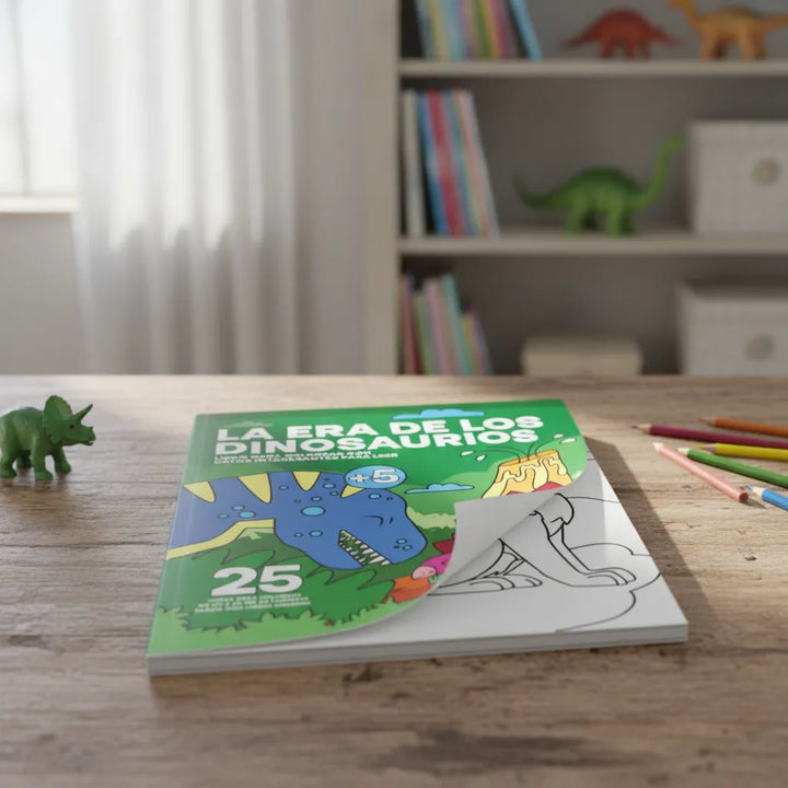 Libro Para Colorear Era Dinosaurios Para Niños