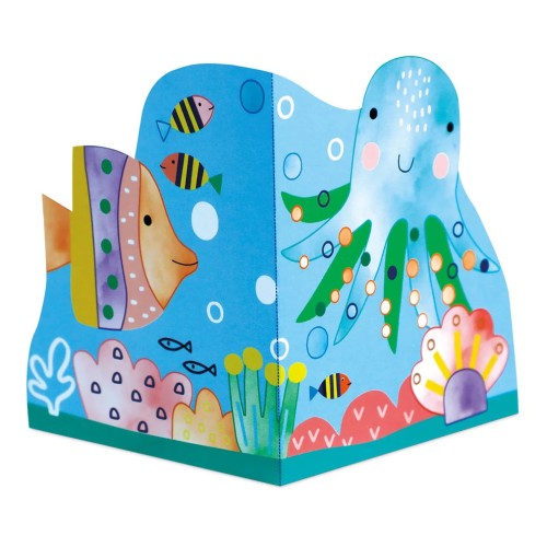 Set Acuarela Y Origami Bajo El Mar Para Niños