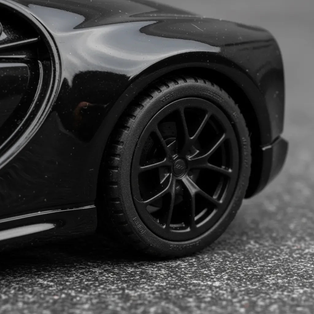 Carro Escala Coleccionable Bugatti Chiron Negro