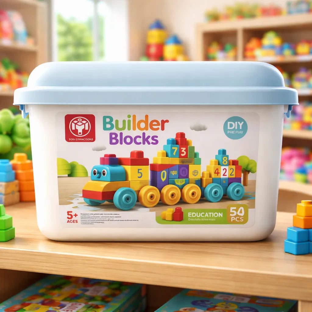 Juego Bloques Grandes Tren 50 Piezas Niños
