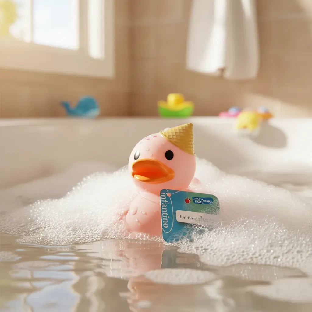 Juguete Patito De Baño Infantino Helado Para Bebés Niños