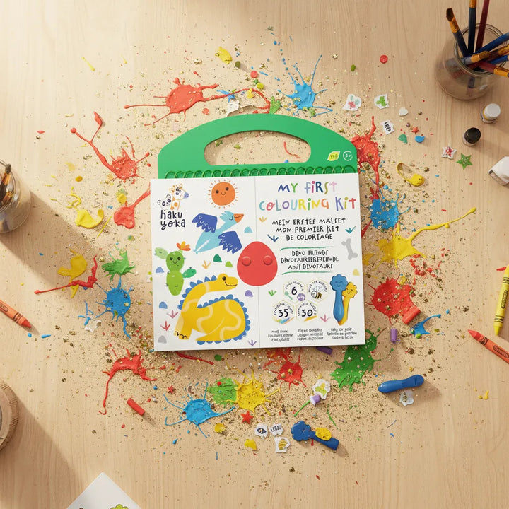 Set Mi Primer Libro Para Colorear dinosaurios