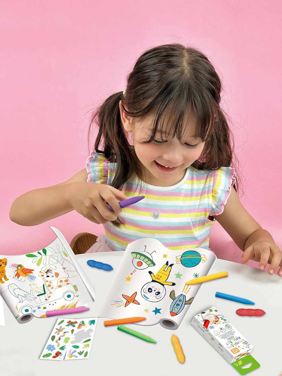 Crayones Espiral 12 Colores Para Niños
