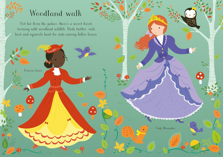 Libro Pequeñas Princesas Con Stickers Para Vestir Para Niños