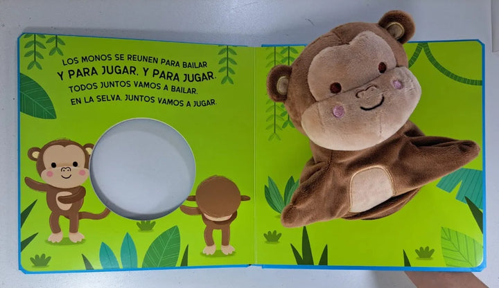 libro didactico Mono Con Títere Para Niños