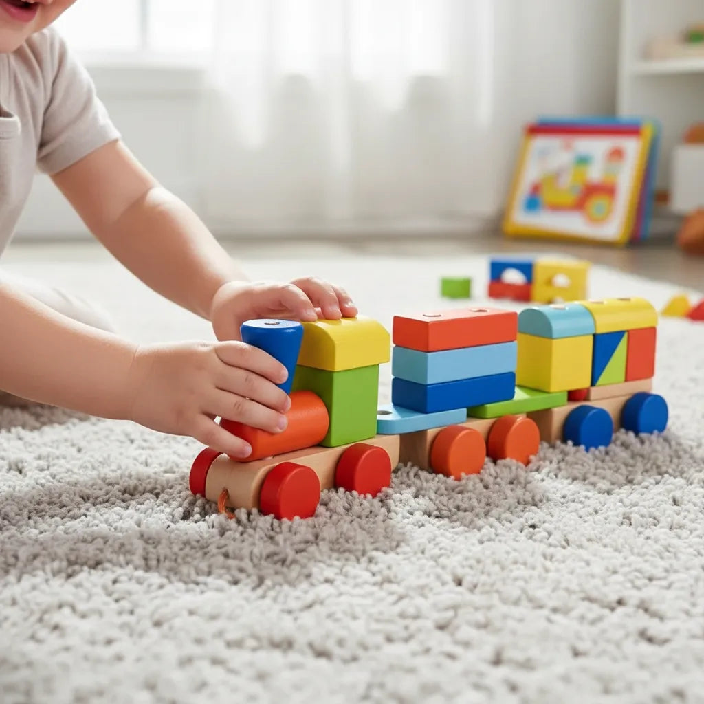 Juego Didáctico Tren De Madera Colores Para Niños