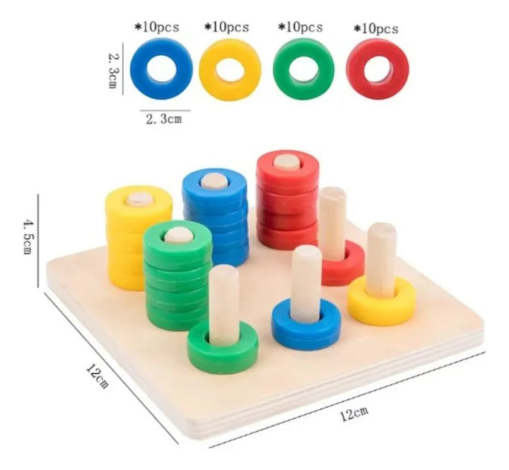 Juego Didáctico Multifuncional Colores Para Niños Familia