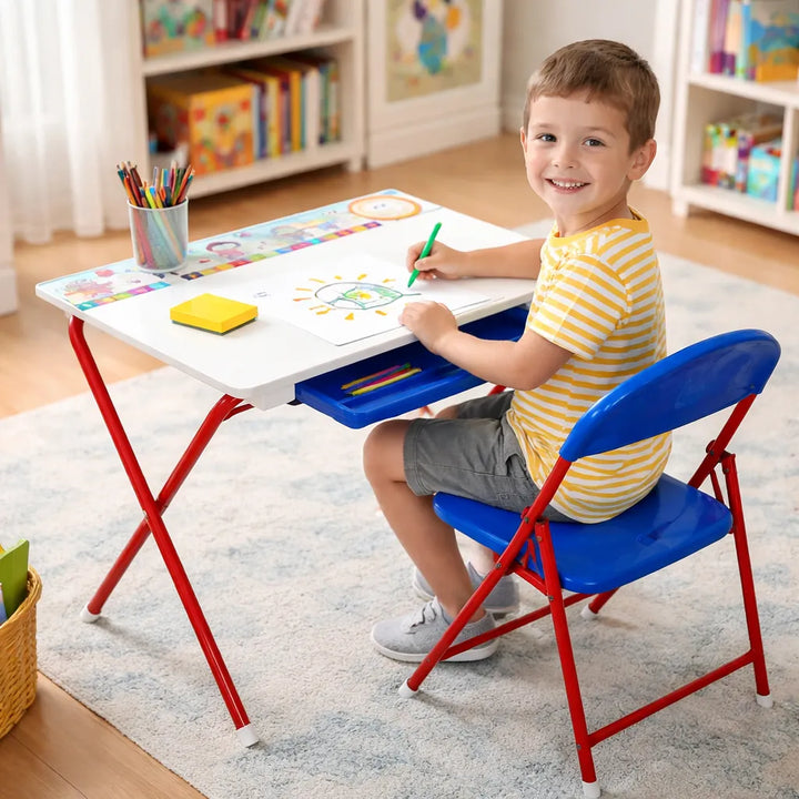 Juego Set Kinder Tablero Con Silla Y Accesorios Para Niños