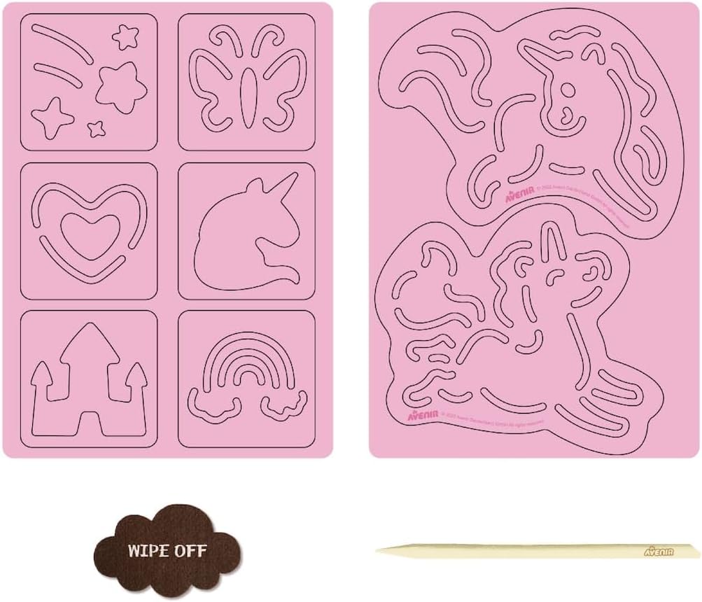 Juego Arte Mágico Rasca Unicornios Niños