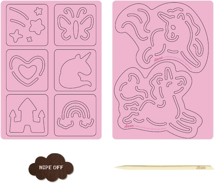 Juego Arte Mágico Rasca Unicornios Niños