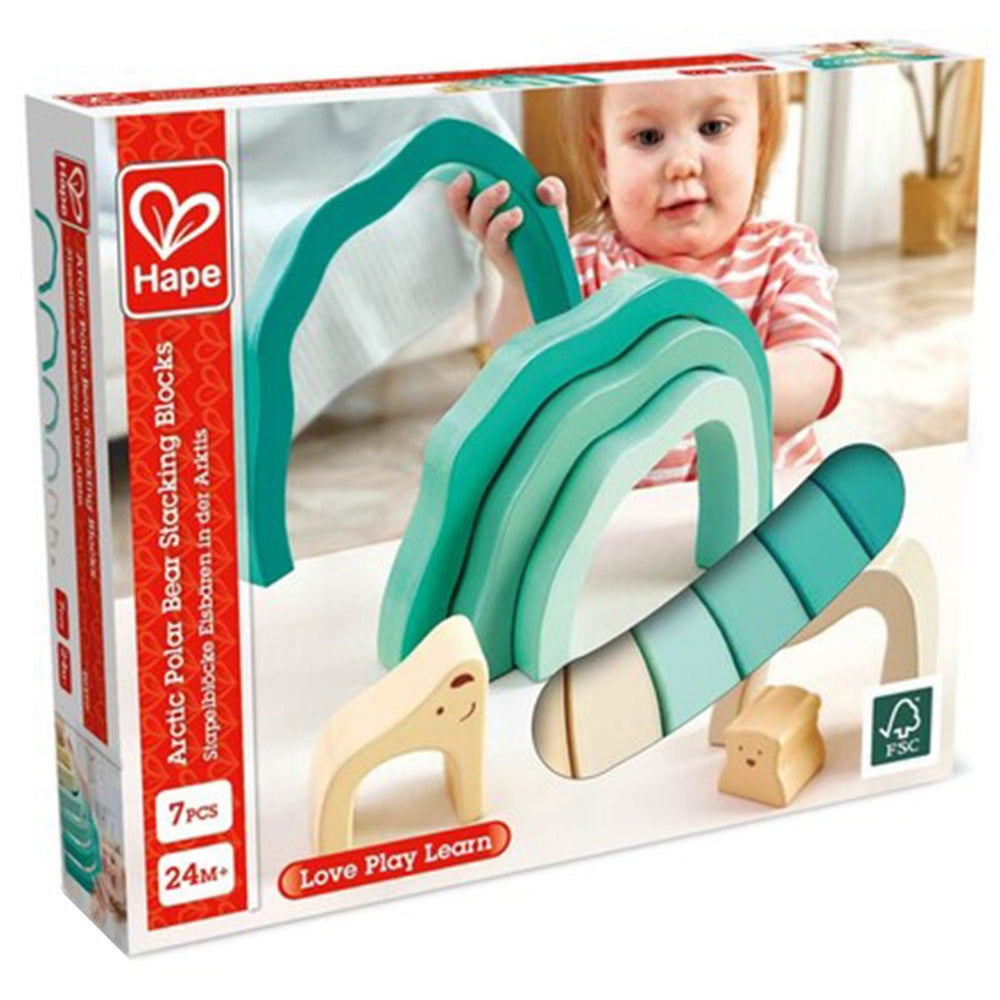 Juego Didáctico Bloques Apilables Oso Madera Para Niños