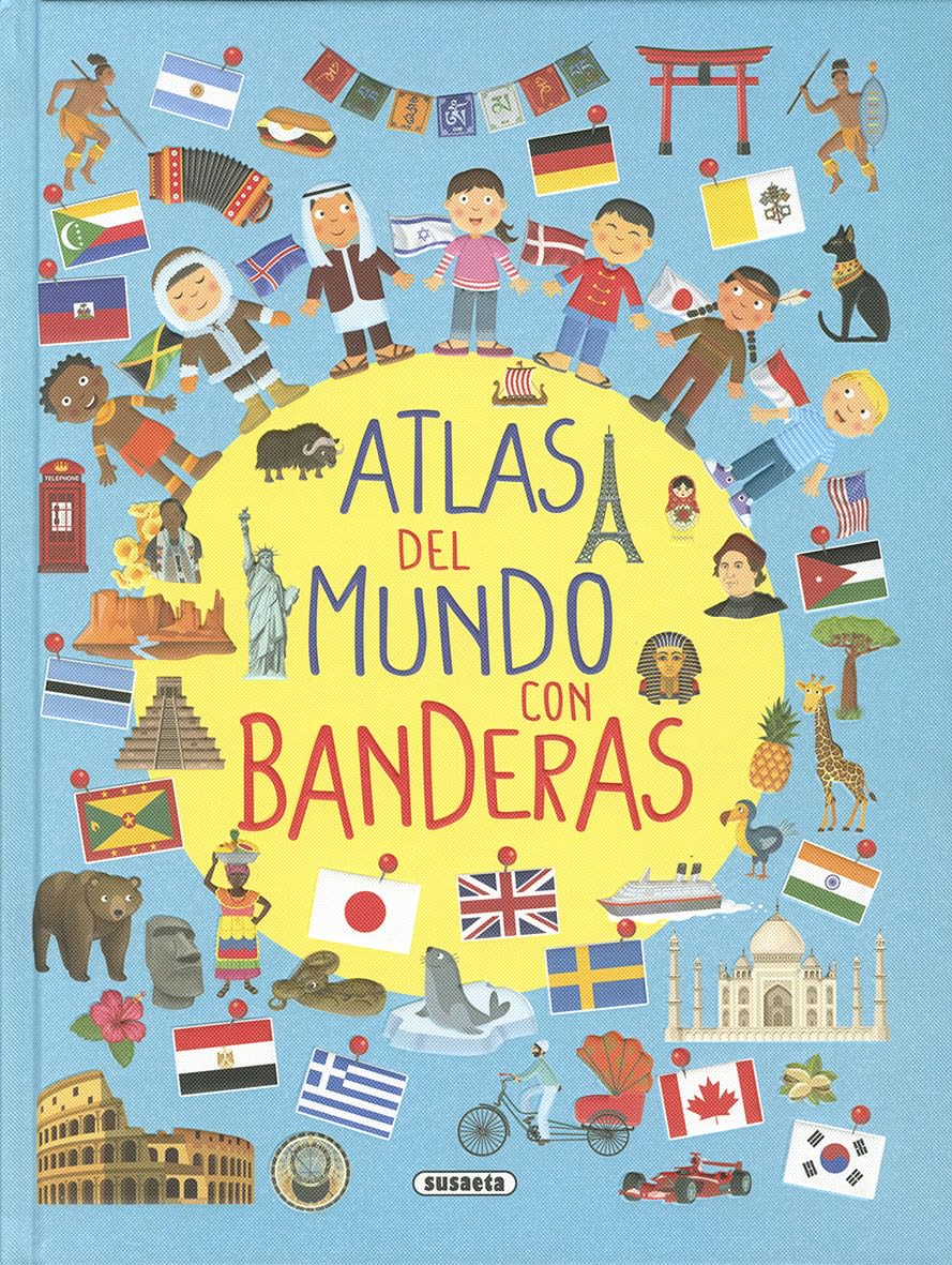 Libro Atlas Del Mundo Con Banderas Y Culturas Niños