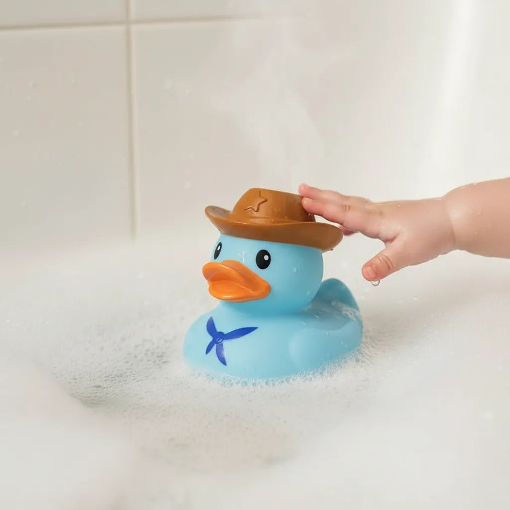Juguete Patito De Baño Infantino Vaquero Para Bebés Niños