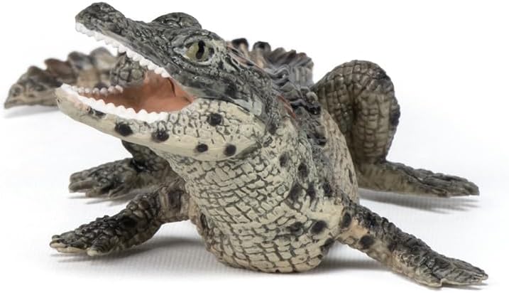 Figura Cría Cocodrilo Pintada A Mano papo