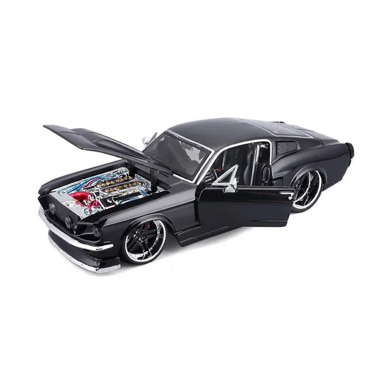 Carro Armable Escala 1/24 Ford Maisto Mustang Gt 1967 Negro