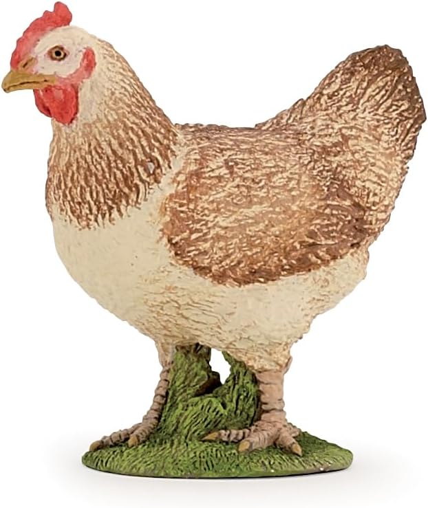 Figura Coleccionable Gallina Roja Pitado A Mano Papo Niños