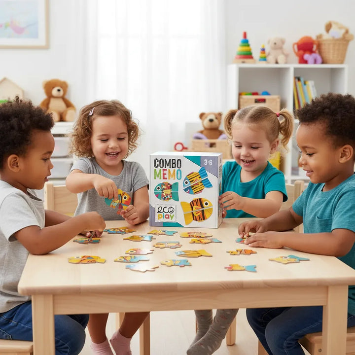 Rompecabezas Combo Memo Ecoplay Para Niños