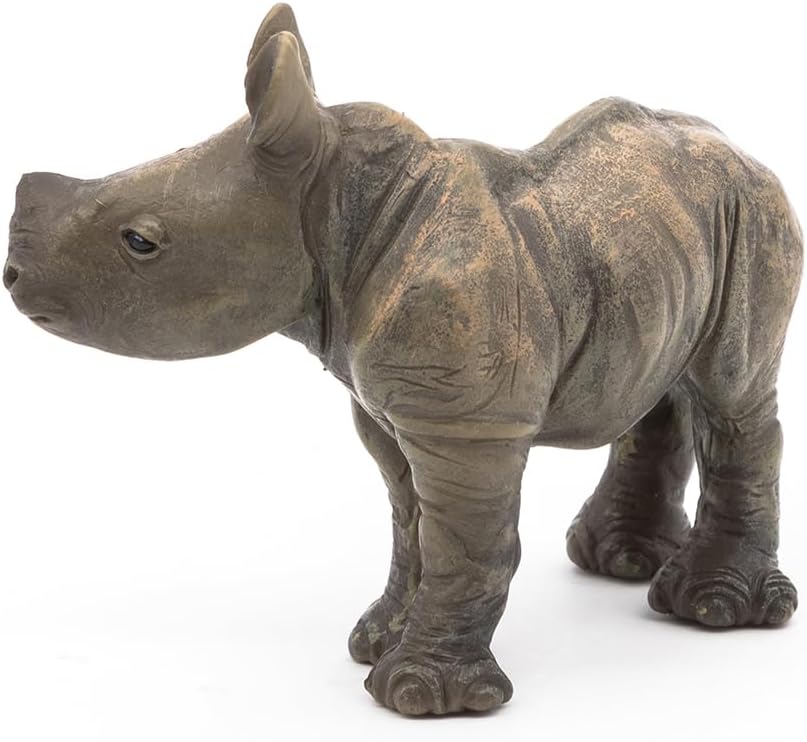 Figura  Cría De Rinoceronte Pintada A Mano papo