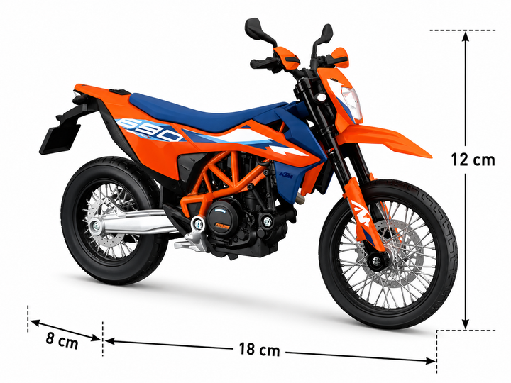 Moto Maisto 1:12 Mc 2023 Ktm 690 Smc R Naranja