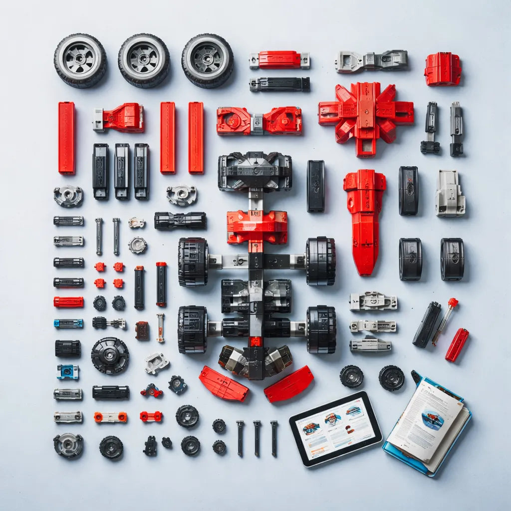 Juego De Construcción Carro Carreras 5 En 1