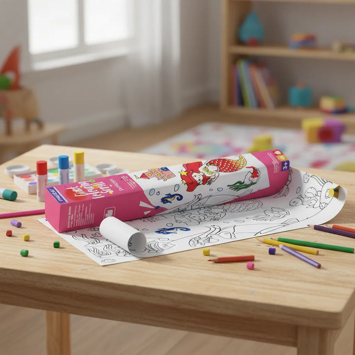 Rollo Para Colorear Diseño Sirenas Para Niños