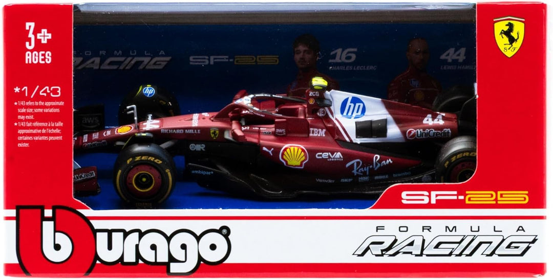 Carro Escala Bburago 1/43 Ferrari Sf-25 Hamilton 