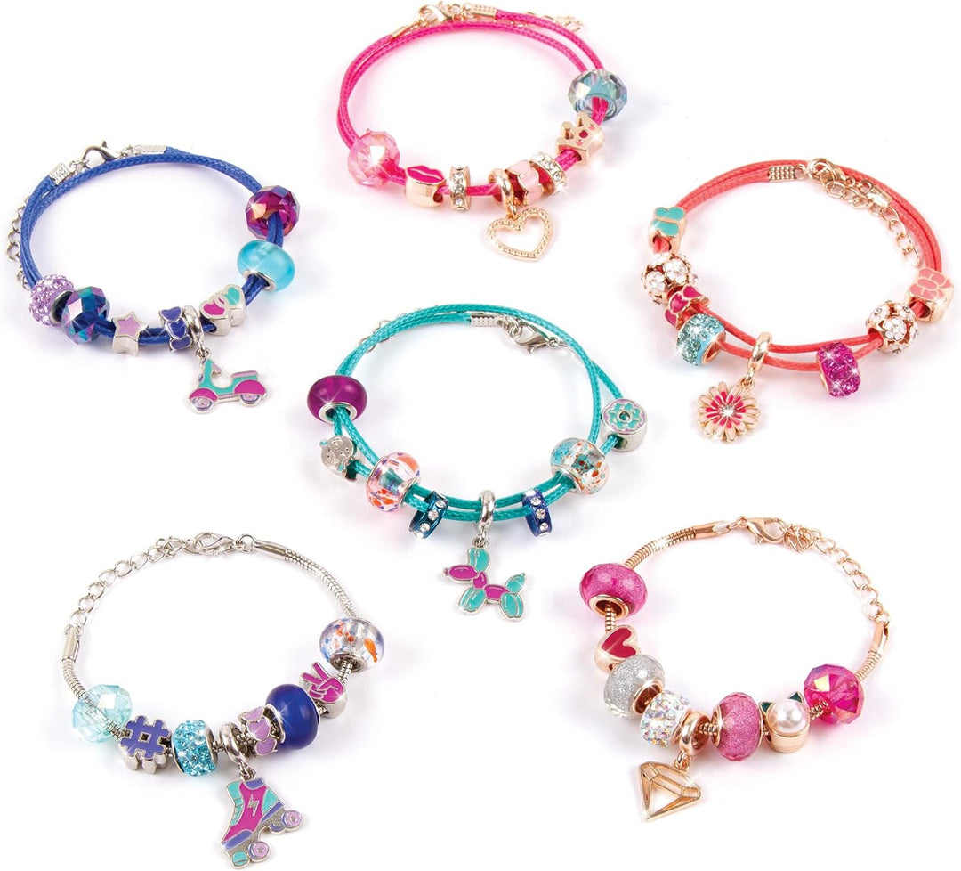 Set Pulseras Con Dijes Decorativas 56 Piezas Niñas
