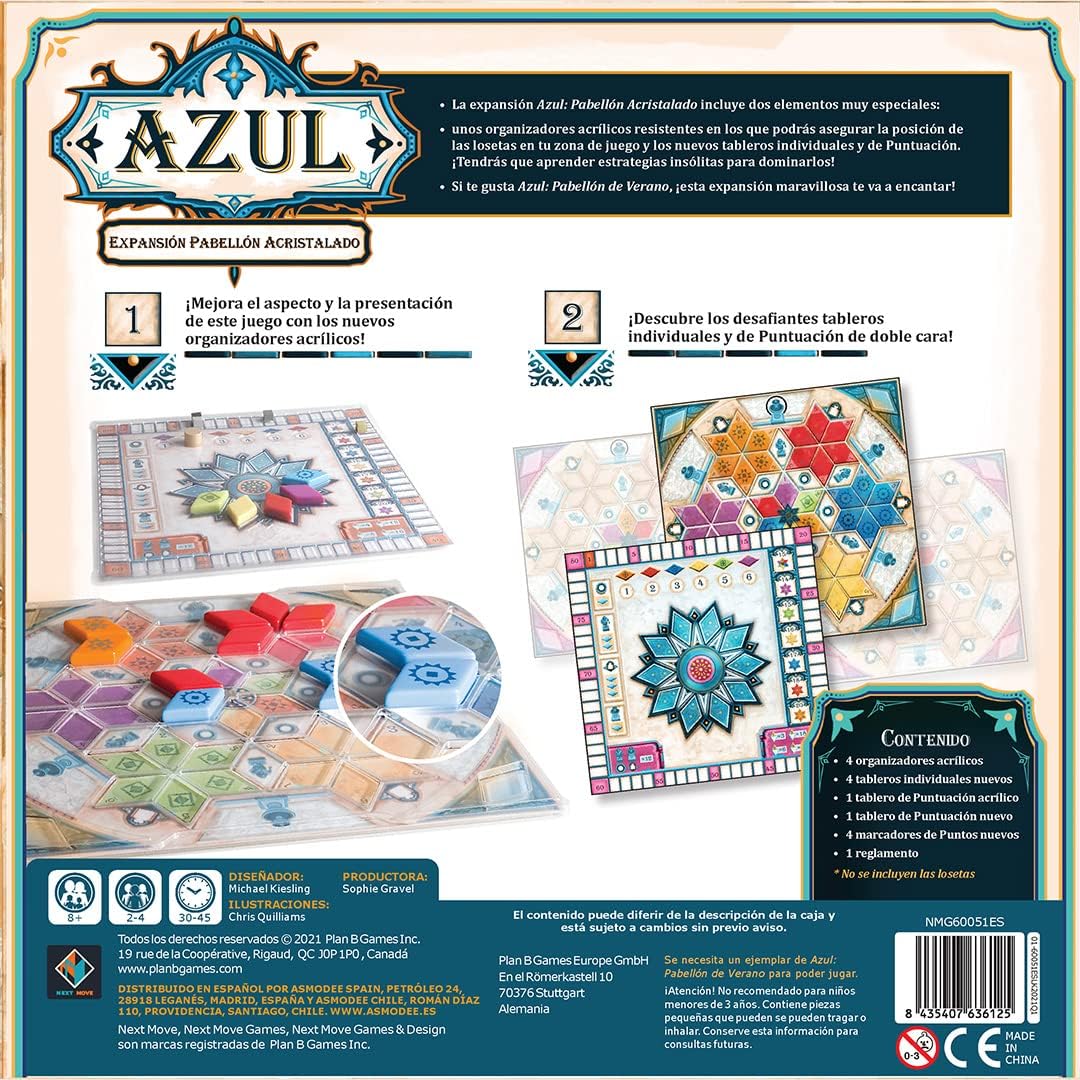 Juego De Mesa Azul Expansión Pabellón Acristalado
