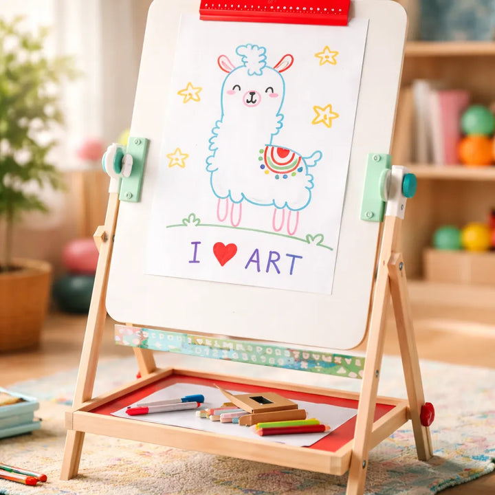 Juguete Didáctico Tablero Plegable Doble Cara Para Niños