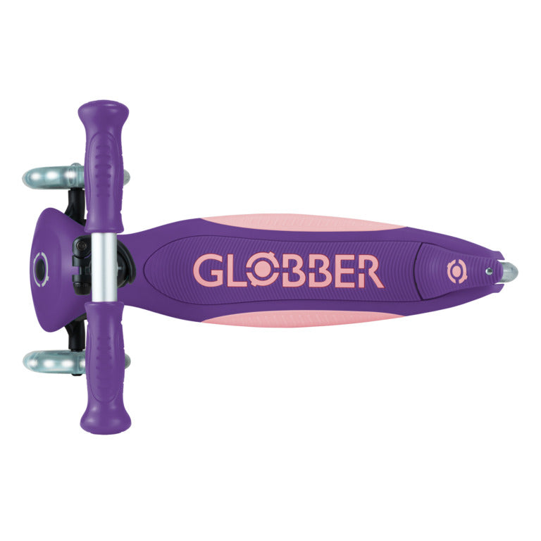 Patineta Primo Plus Lights Plegable Morado Para Niños