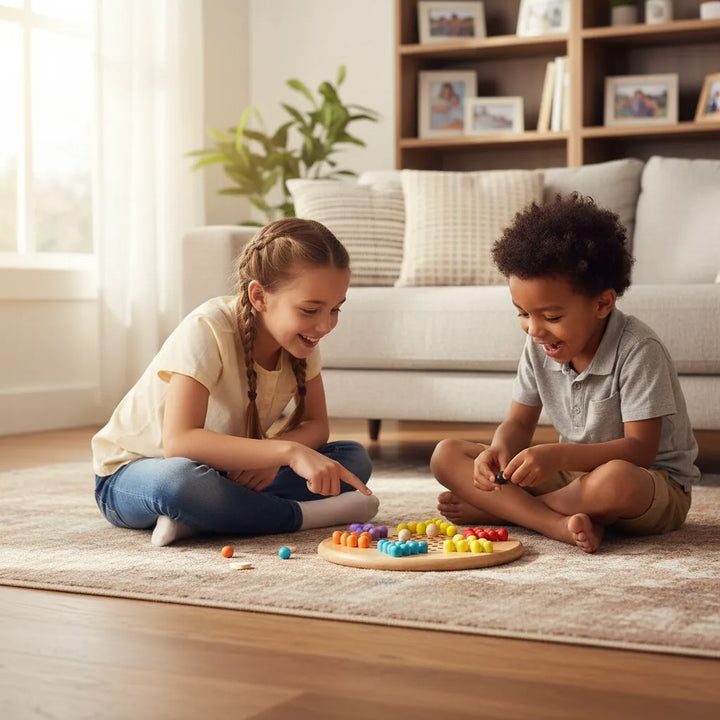 Juego De Mesa 2 En 1 Damas Chinas Madera Niños