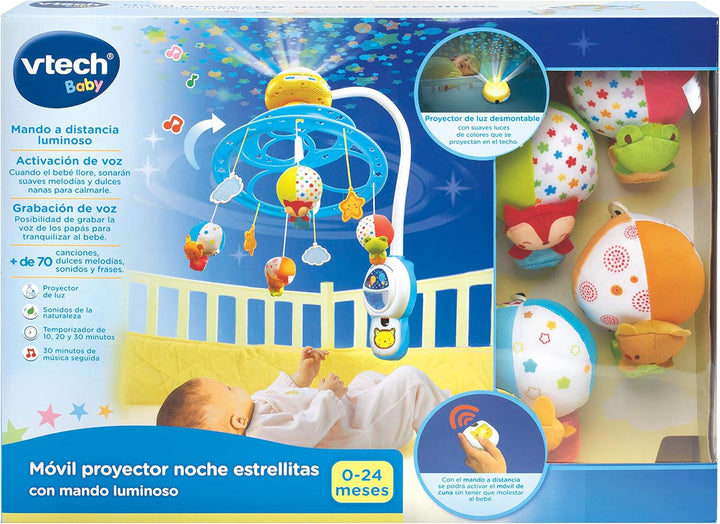 Móvil  Bebé Noche Estrellitas Luces Y Sonido